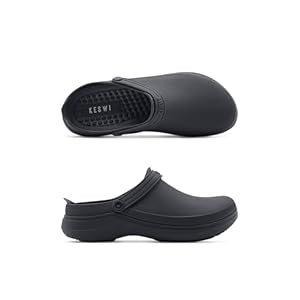 KESWI Women’s Backless Clog with Extra Comfortable Insole – Water Resistant, Slip Resistant, Eco Friendly – Work Shoes, Nurse Shoes, Chef Shoes