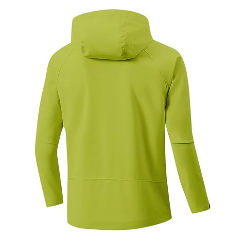 2025 Damen-Jacke, wasserdicht, winddicht, große Größe, dick, einfarbig, mit Kapuze, Schneemantel, für den Außenbereich, Herbst, Winter, günstig, Damenjacken, Wandern, Regenschutz, 01 # Grün, 52