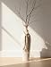 Sziqiqi Jarrones Altos Blancos de Piso: Rústico Jarrones Grandes de 60cm con Cuentas Boho para Planta Artificial Hierba Pampas - Jarrón Extra Grande de Metal para Decoración del Sala Interior Chimenea