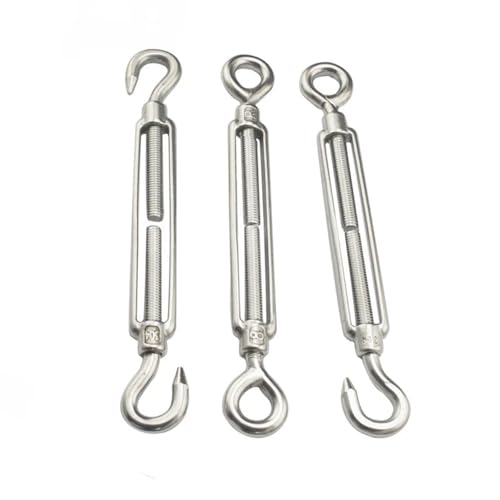 Turnbuckle 1Pcs Turnbuckle M4 M5 M6 Stainless Steel Adjust Chain Rigging Hooks & Eye Wire Rope Tension Device Line for Wire Rope Tension(M6,CC Type) miniatura 6