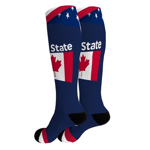 T Canada Canada 51st STATE Athletic Socks Youth#for Funny Mid Crew Socks for Girl2