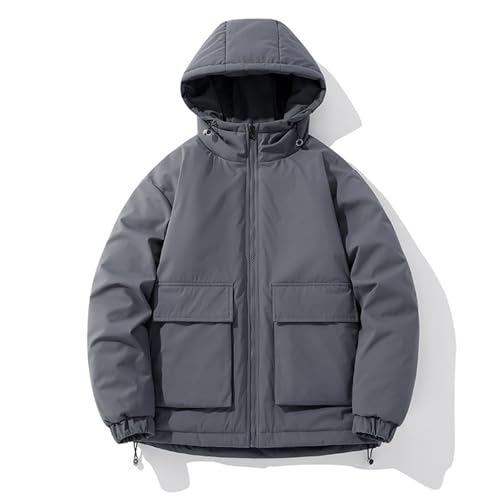 Zip up Quilted Jacket Men Windproof Jacket Warm Puffer Coat Padded Down Jacket Quilted Insulated Jacket Winter Coat2