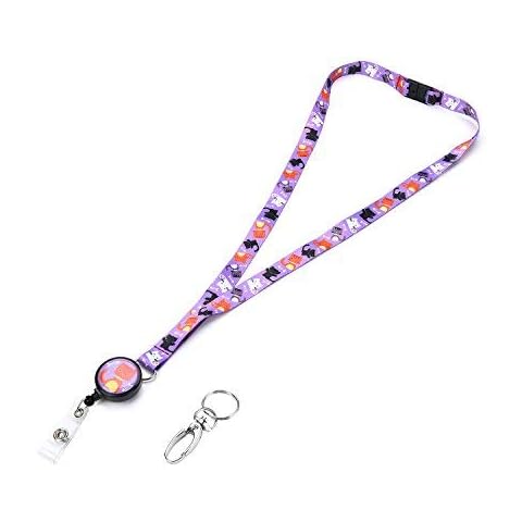 Grekywin Lovely Cats Design Breakaway Lanyard for ID Badge, Badge Holder with Retractable Badge Reel for Women Cover