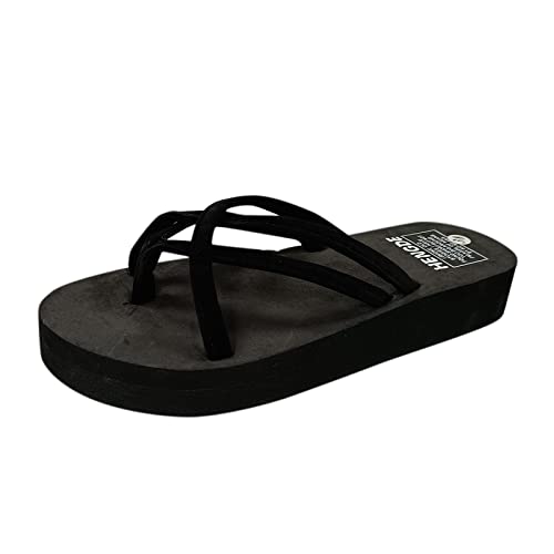 Wedges - Zapatos casuales para mujer, bohemios para mujer, sandalias de playa, pantuflas para mujer, juegos de pantuflas para mujer, regalo, Black, 37.5 EU Wedges - Zapatos casuales para mujer, bohemios para mujer, sandalias de playa, pantuflas para mujer, juegos de pantuflas para mujer, regalo, Black, 37.5 EU