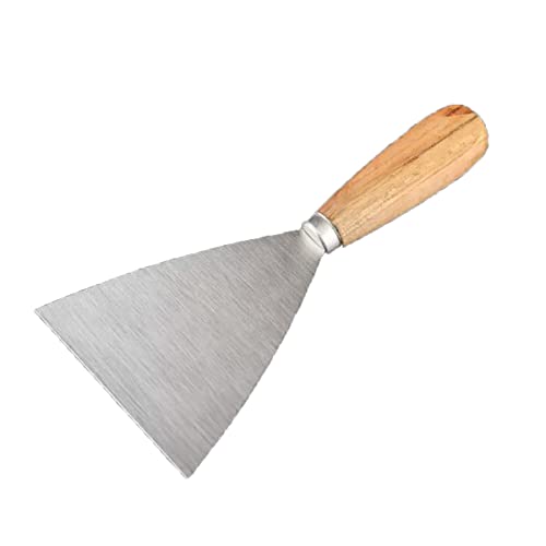 Wandschaber, 5 Stück, Holzgriffmesser, rostfreie Spachtelmesser, Spachtelmasse, Trockenbau-Fugenmesser, Spachtelmesser, flexibles Spachtelmesser for Wände, Tapetenschaber 1 2 3 4 5 Zoll, 4 Zoll