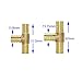 Hose Connector Adapter 14mm 16mm T-connector Brass Tee Water Pipe Separator Tee Splitter Hose Adapter 30 Pieces (Color : 14mm)