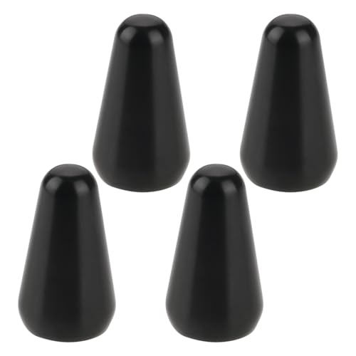 LT Easiyl 4pcs Guitar 5 Way Pickup Switch Tip Metal Switch Knob Compatible with Fender Strats Compatible with ST Guitars Compatible with Oak Grigsby Switch (Black)