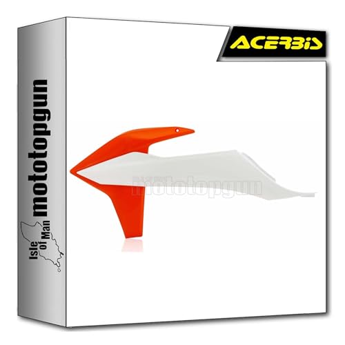 Acerbis 0023500.229 radiator scoops blanc orange compatible KTM SX-F 250