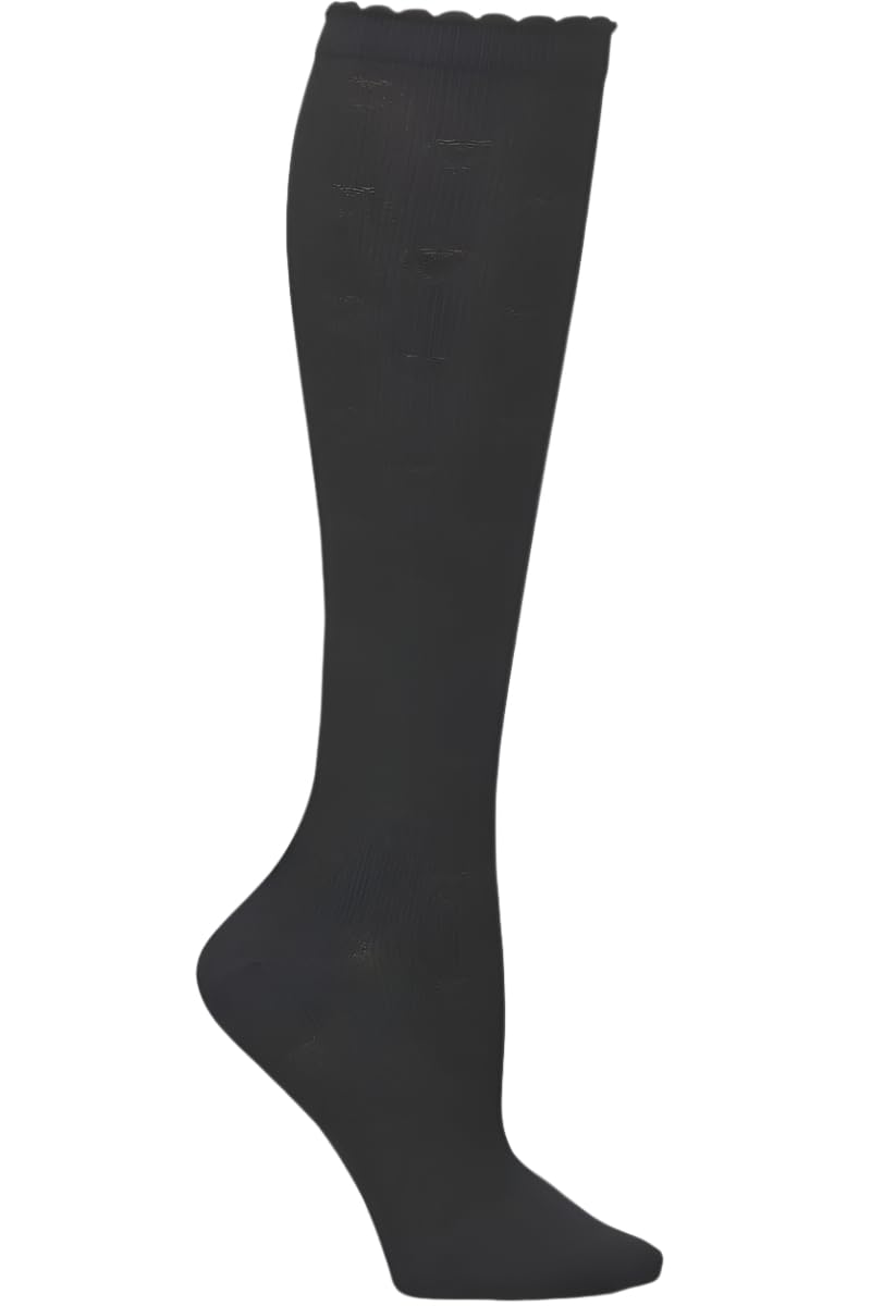 Nurse Mates Heart Texture Women's Calf Socks | 12-14 mmHg Compression | Support & Comfort | One Size | 1 Pair