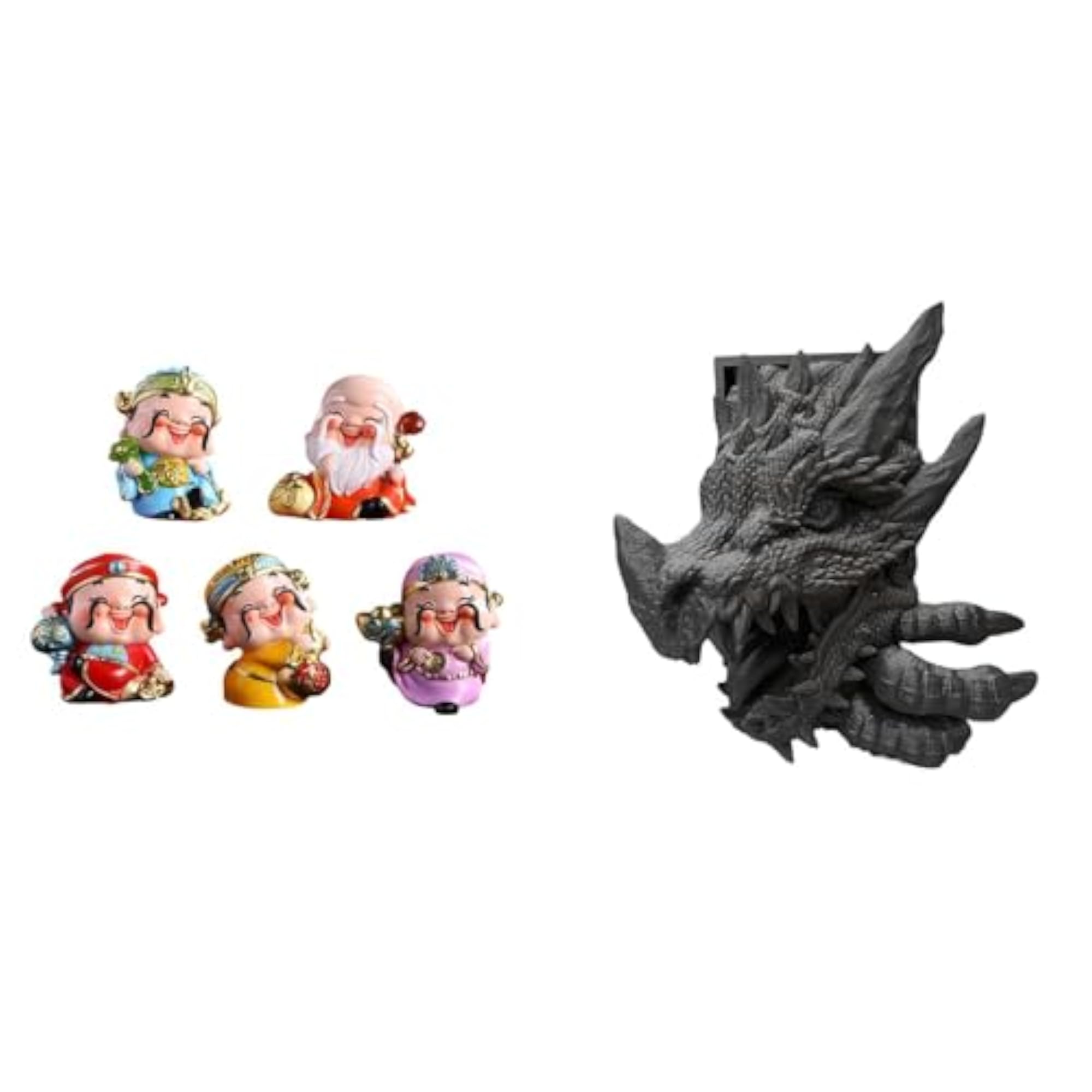 Fortune Resin Figurines Tabletop Sculpture Bookend