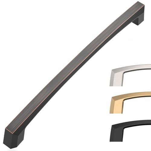 Image of Oil Rubbed Bronze Cabinet Pulls - 9 Inch Bronze Kitchen Cabinet Hardware - Pack of 10