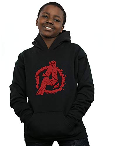 Marvel Boys Avengers Endgame Shattered Logo Hoodie Black 5-6 Years