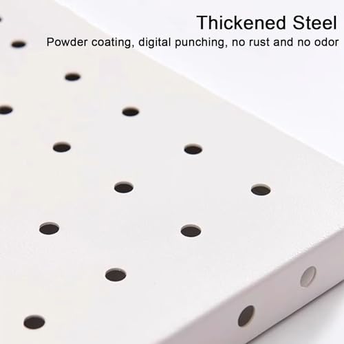 Genérico Paneles organizadores de Pared Perforados. Paneles Perforados, Estante de exhibición de Paneles Perforados de Metal, estantería Vertical Multiusos de 2 Niveles para Escritorio de Oficina o m