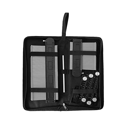 測定ゲージ、 5 ピース/セット広げるテンプレートプロファイル 5 インチ 10 インチ合金コア輪郭ゲージ調整可能な 6 折りたたみ定規タイルラミネート用測定ツール(MH-LKG5106G)