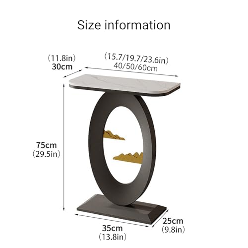 Mesa de entrada de piedra sinterizada moderna y lujosa base de lágrima elegante 3
