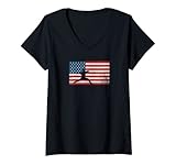 Photo Gallery donna bandiera americana baseball pitcher america s passatempo maglietta con collo a v Photo Gallery donna bandiera americana baseball pitcher america s passatempo maglietta con collo a v