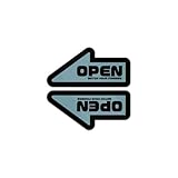 Biijo 太字 スライドドア open 矢印 ステッカー 防水・耐熱 シール（灰青）