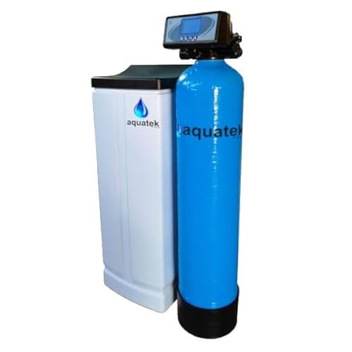 Aquatek - Addolcitore Automatico Acqua 35 Litri con Display LCD Resine Pure Resin Sistema Rigenerazione Elettronica F79B Alta Qualità Adatto per Abitazioni 1-14 Persone Acqua Addolcita Costante
