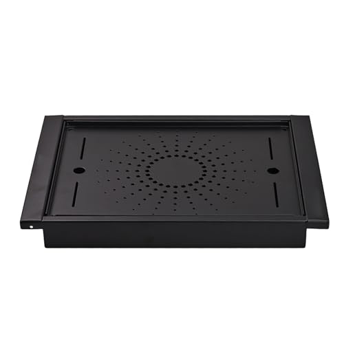 Bandeja de acero inoxidable, bandeja de té - Bandeja de té de almacenamiento de drenaje - Herramienta de barbacoa portátil de servicio pesado Accesorios de mesa de drenaje de acero inoxidable para ext
