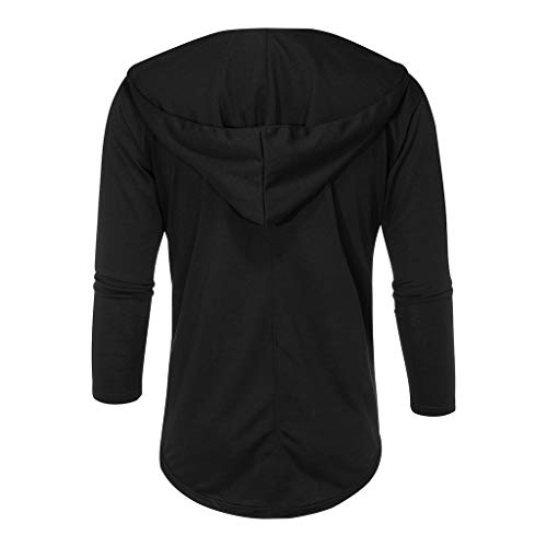 Mens Zip up Hoodie Fall Jacket Patchwork Mid Length Long Sleeve Sweatshirt Lightweight Casual Fleece Lined Hoodies3