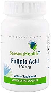 Seeking Health | Folinic Acid | Provides 800 mcg DFE Bio-Available Folinic Acid | Non-Methyl Form of Folate | 60 Vegetarian Capsules