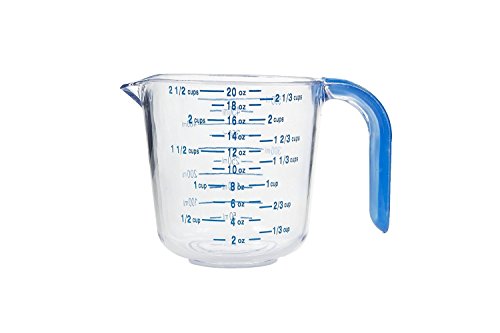 Arrow Cool Grip Plastic Measuring Cup - BPA Free Stackable Measuring Cups with Spout, Non-Slip Handle, & Bold Measurements - Microwave, Dishwasher Safe Measuring Cups - 2.5 Cup