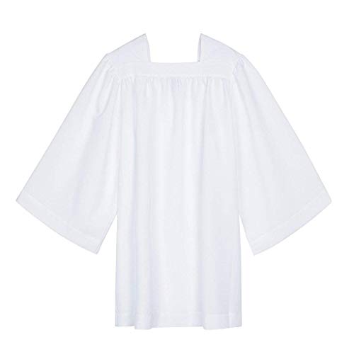 IvyRobes White Square Neckline Surplice Plain Church Clergy Surplice3