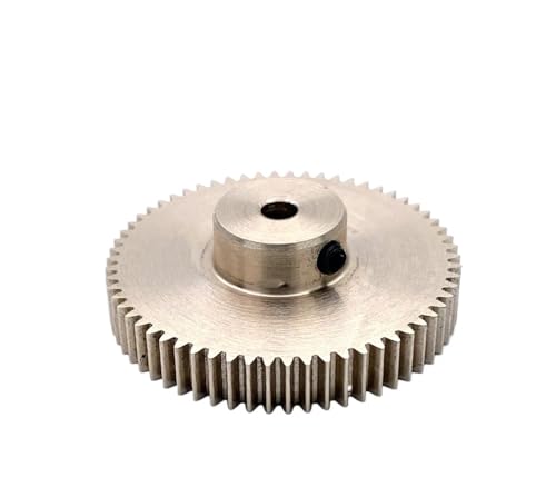 Bevel Gear Pinion Hardware Mechanical 0.5M 48-63 Teeth Step Copper Gear Convex Straight Tooth 8MM Keyway Parts 3.17mm Hole(58 Teeth)
