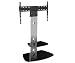 Produktbild King TV Ständer Standfuß fur 32" - 55" Zoll LCD/LED/Plasma Fernseher Fernsehtisch mit Halterung inkl. Kabelführung mit SchwarzGlas Regale max. 40kg