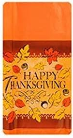 Thanksgiving Fall Harvest Autumn Decorative Table Cover 54 in X 108 In (Happy Thanksgiving)