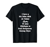 Valentinstag T-Shirt/ liebe dich in allen Sprachen