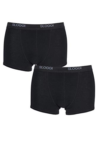 Sloggi Basic Short 2P, Boxer Uomo, Nero (Black), 7 - 3
