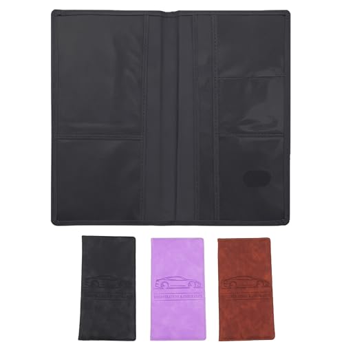 Premium Car Registration and Insurance Card Holder,Black