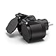 RAVPHICS Doppelstecker für Steckdose Adapter, Steckdosenadapter Mehrfachsteckdose Schwarz Geeignet für den Außenbereich Schuko Stecker 16A/250V/Max 3680W