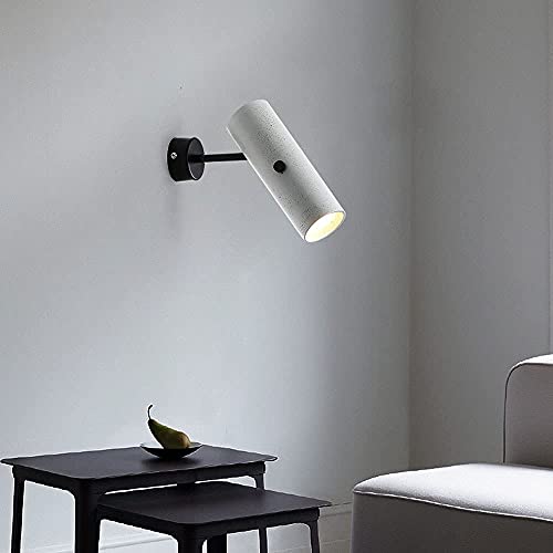 Lámpara de pared de cemento negra con downlight GU10 ajustable para iluminación interior 5