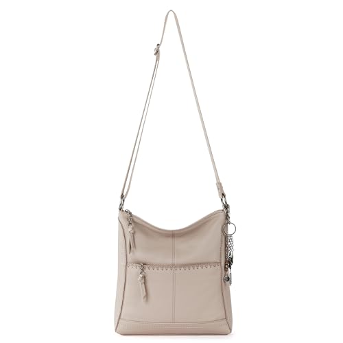 The Sak Lucia Crossbody in Leather, Adjustable Crossbody Strap, Sand Stitch