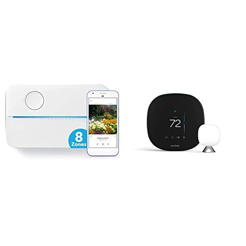 Rachio 3 Smart Sprinkler Controller, 8 Zone 3rd Generation & SmartThermostat with Voice Control, Black