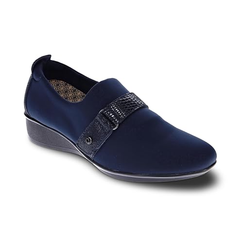 Image of Revere Genoa Women's Stretch Loafer - Elegant Adjustable Leather with Super Soft Stretch Upper and Contoured Removable Footbeds