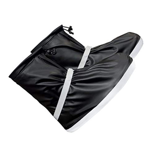 Cubrecalzados de PVC para lluvia, par extra grande (XL), negros, impermeables, con suela antideslizante, para actividades al aire libre miniatura 5