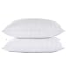 Puredown Quilted White Goose Feather and Down Pillow, Set of 2, White, Standard/Queen Size