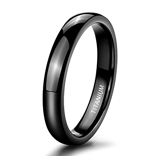 TIGRADE Black Titanium Ring 2mm 4mm 6mm 8mm Dome High Polished Wedding Band Size 4-15 (4mm, 14.5) TIGRADE Black Titanium Ring 2mm 4mm 6mm 8mm Dome High Polished Wedding Band Size 4-15 (4mm, 14.5)