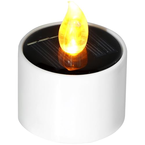 Vela de Té LED Solar de ABS Resistente Mini Luces Ambientales para Fiestas