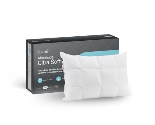 Travesseiro Luuna Down Alternative, Ultra Soft Cruelty Free, Altura Ajustável 2 Inserções, Capa 30% Algodão OEKO-TEX, 30 Noites de Teste.