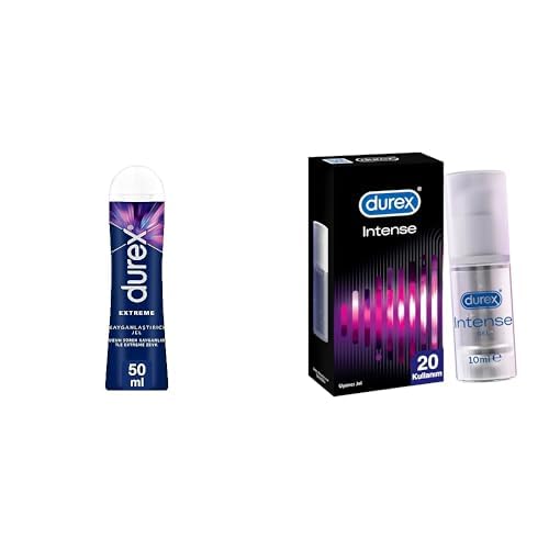 Durex Extreme Kayganlaştırıcı Jel 50 ml (1 x 50 ml) & Durex Intense Uyarıcı Jel 20 Kullanım (1 x 10 ml)