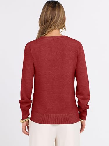 Image of ANRABESS Women's Long Sleeve V Neck Basic Sweaters | Classic Pullover Tops,Soft Loose,Business Casual Work,Travel Vacation,All Day Wear,Fall Spring Outfits,Winter Layer Clothing