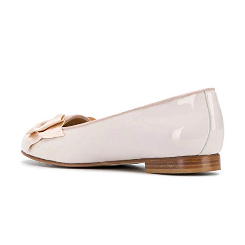 YDN Women Classic Ballet Flats with Bowtie Round Toe Girls Uniform Office Work Slip-on Casual Shoes Size 4-15 M US3