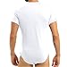 Mens Casual One Piece Crewneck Short Sleeve Leotard Tops Lightweight Breathable Onesie Solid Color Stretchy Jumpsuit