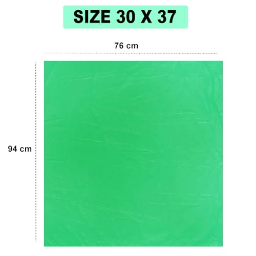 Image of Ella Garbage Bags 30 x 37 Inches (Extra Large) 60 Bags 4 Rolls | Leak Proof & Tear Resistant Trash Bags for Kitchen & Home | Dustbin Bags For Dry & Wet Waste Green Color With Check Duster Cloth Free