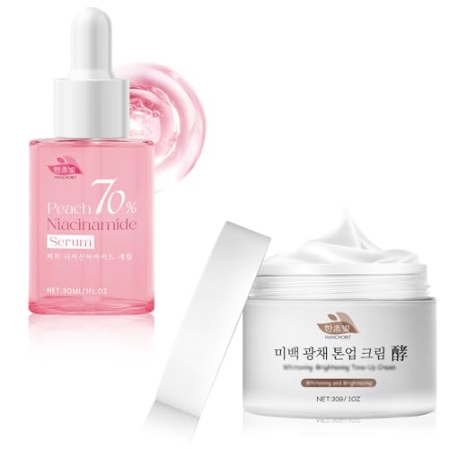 Crema Antirughe Donna + Siero Viso con Niacinamide,Crema Viso Coreana,Siero Viso Coreano,Pelle Idratante,Rassodante,Antietà, Risvegliante