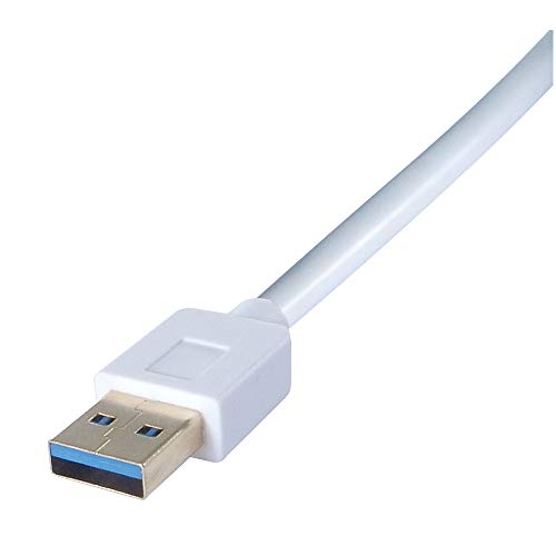 Adaptador USB 3 a RJ45 Cat 6 velocidad Gigabit con conector macho a hembra resistente 2